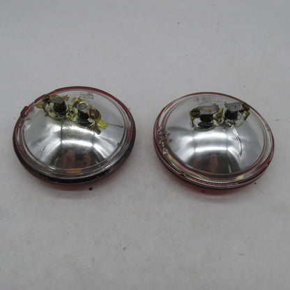 Pair of Harley Davidson Genuine NOS Red Sealed Pursuit Lamps Set 6872