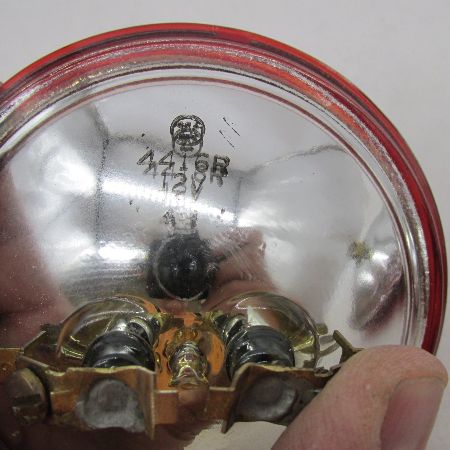 Pair of Harley Davidson Genuine NOS Red Sealed Pursuit Lamps Set 6872