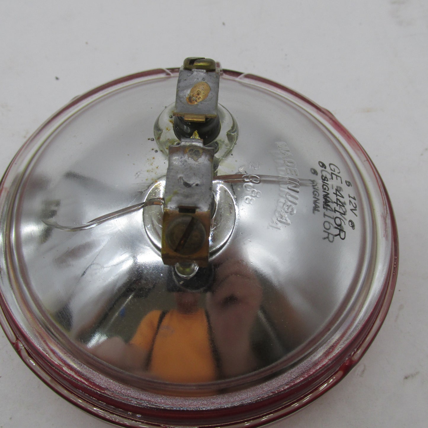 Pair of Harley Davidson Genuine NOS Red Sealed Pursuit Lamps Set 6872