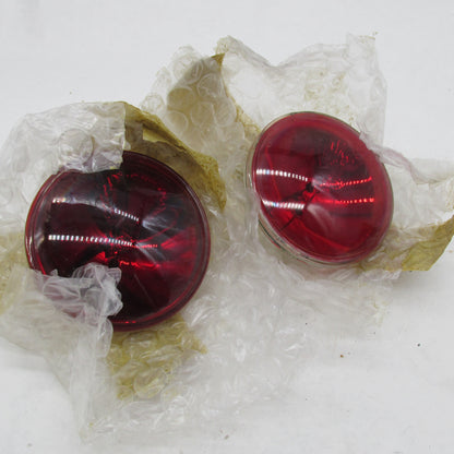 Pair of Harley Davidson Genuine NOS Red Sealed Pursuit Lamps Set 6872