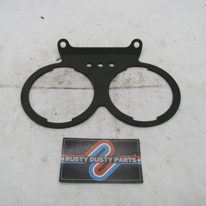 Harley Genuine 1974-82 AMF 3-Hole Wrinkle Black Dual Gauge Bracket 670