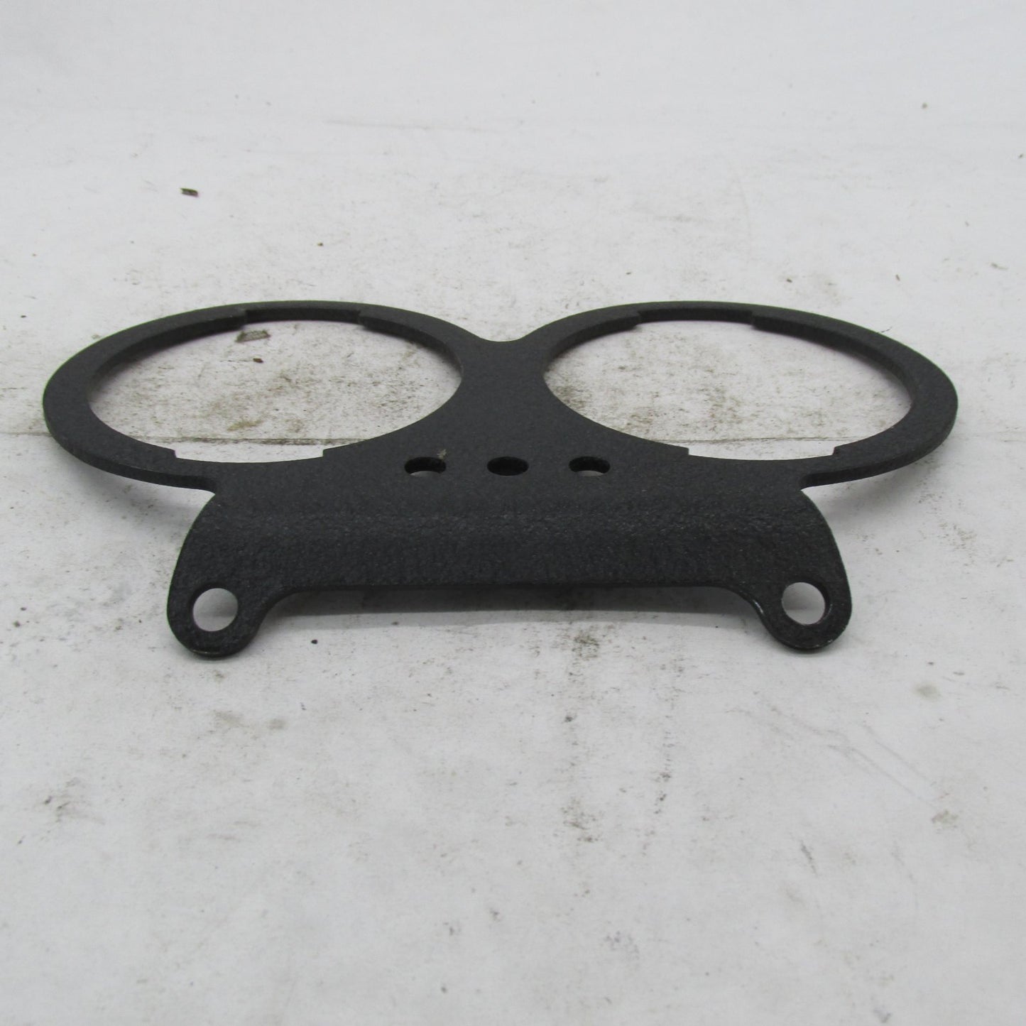 Harley Genuine 1974-82 AMF 3-Hole Wrinkle Black Dual Gauge Bracket 670