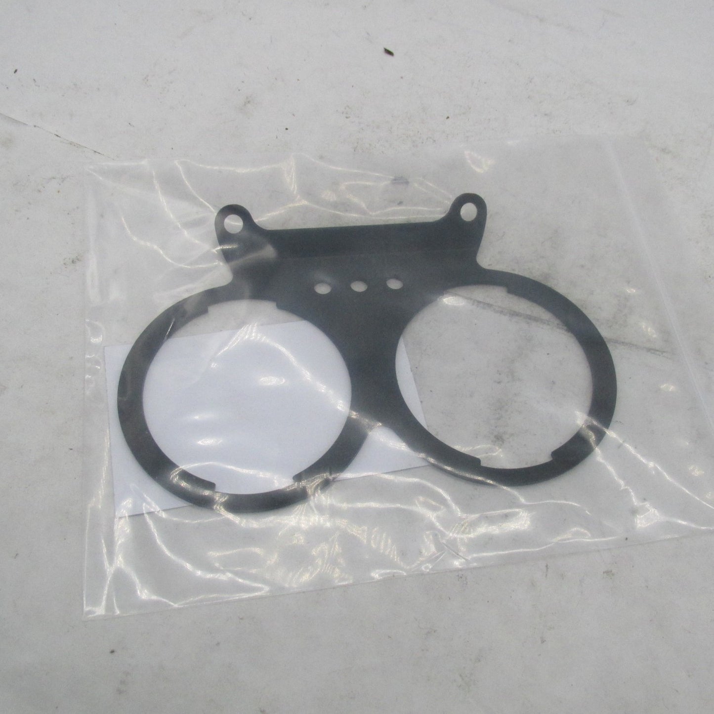 Harley Genuine 1974-82 AMF 3-Hole Wrinkle Black Dual Gauge Bracket 670