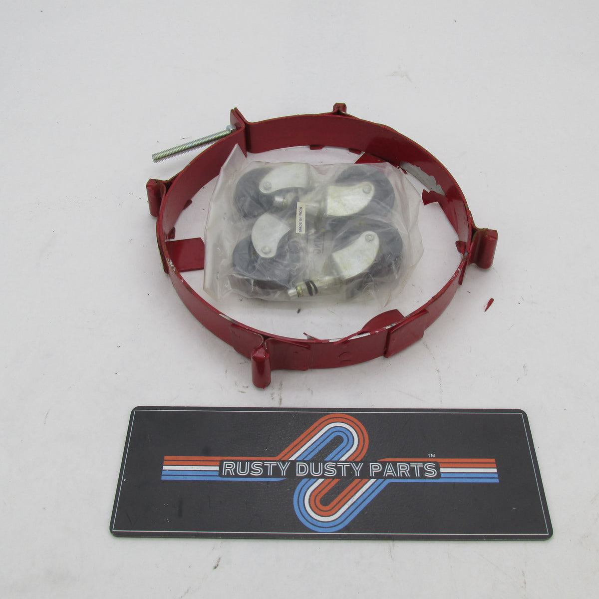 Harley Davidson OEM NOS Red 5 Gallon Bucket Stand w/ Wheels 99913-93