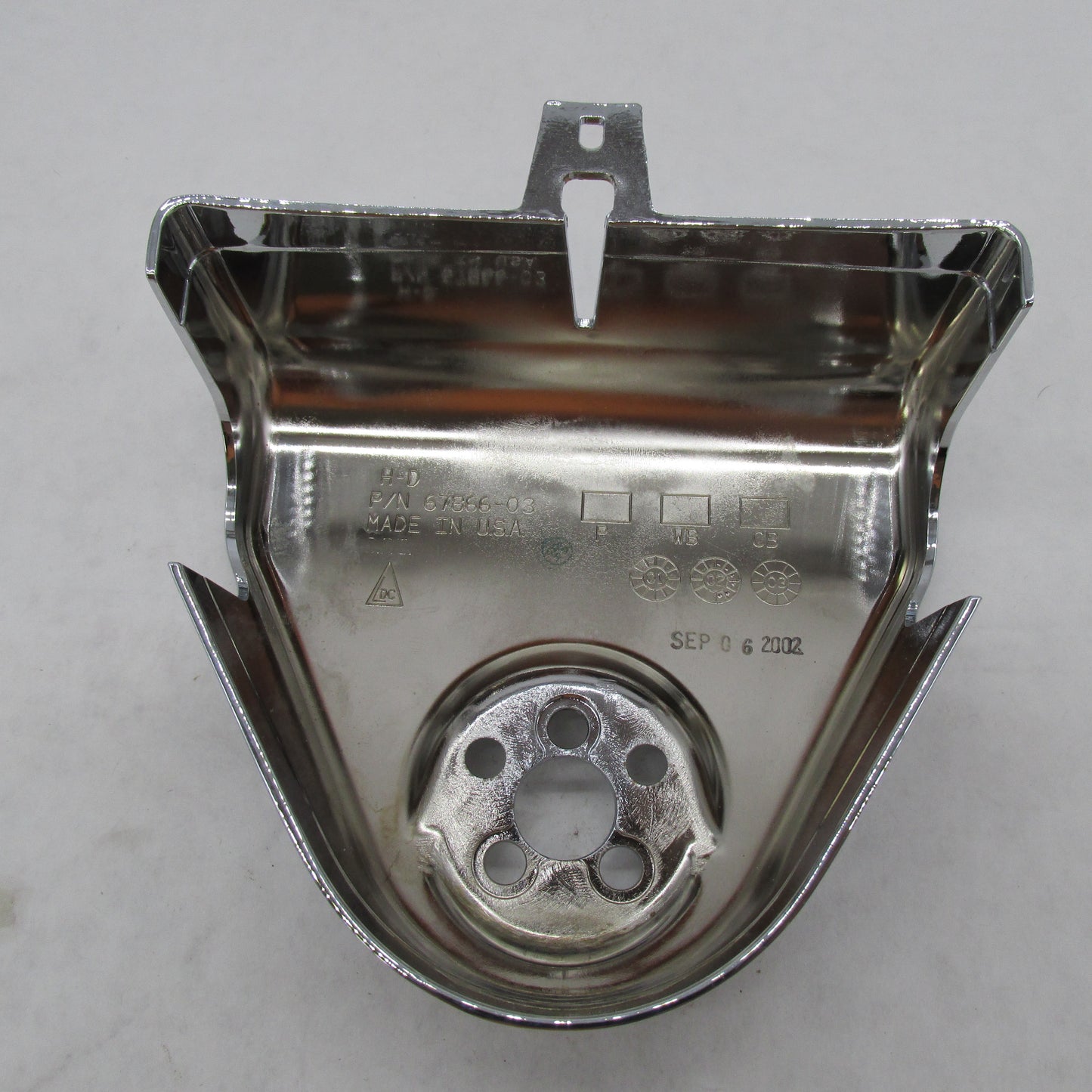 Harley OEM 03-13 Road King FLHR Nacelle Handlebar Riser Cover Chrome 6