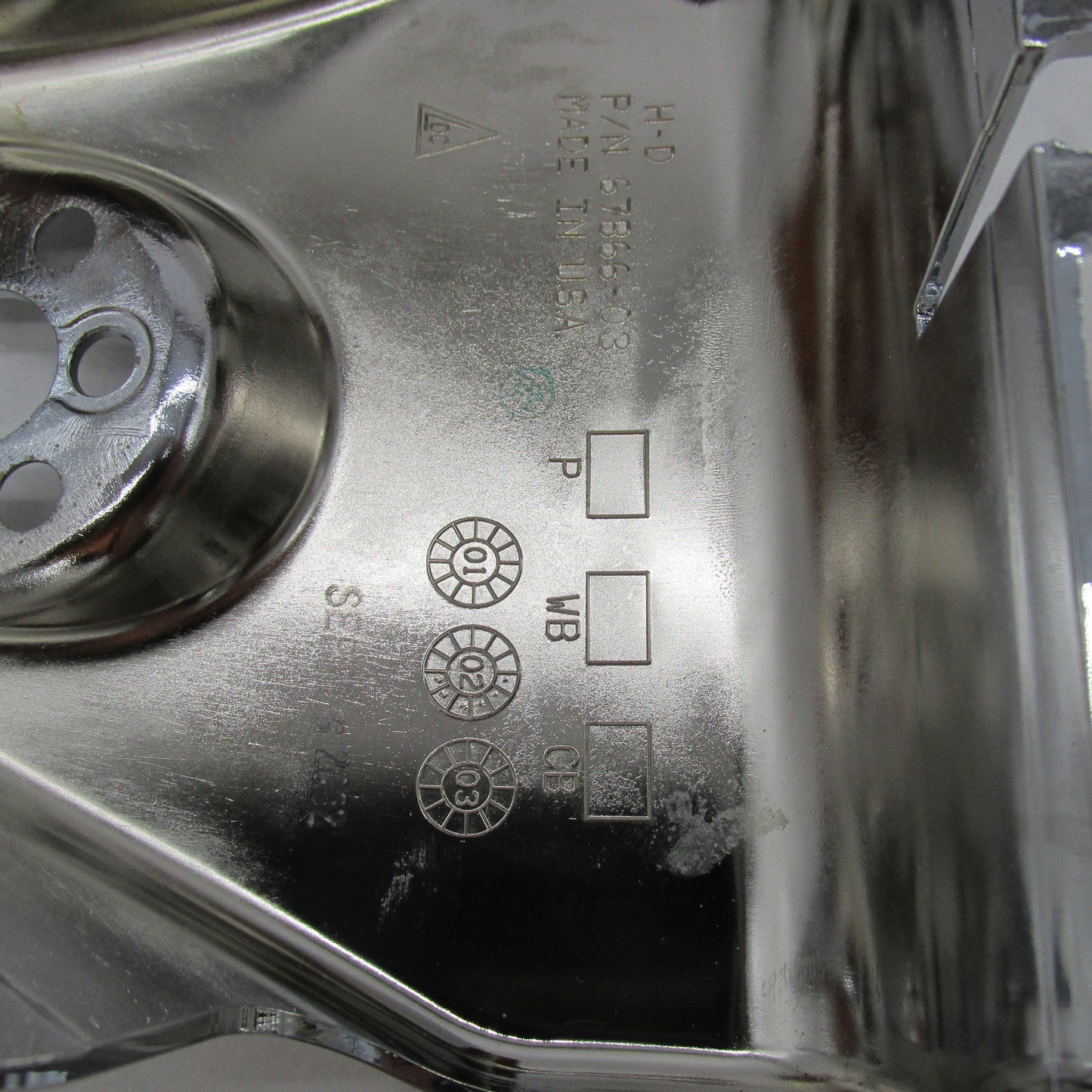 Harley OEM 03-13 Road King FLHR Nacelle Handlebar Riser Cover Chrome 6