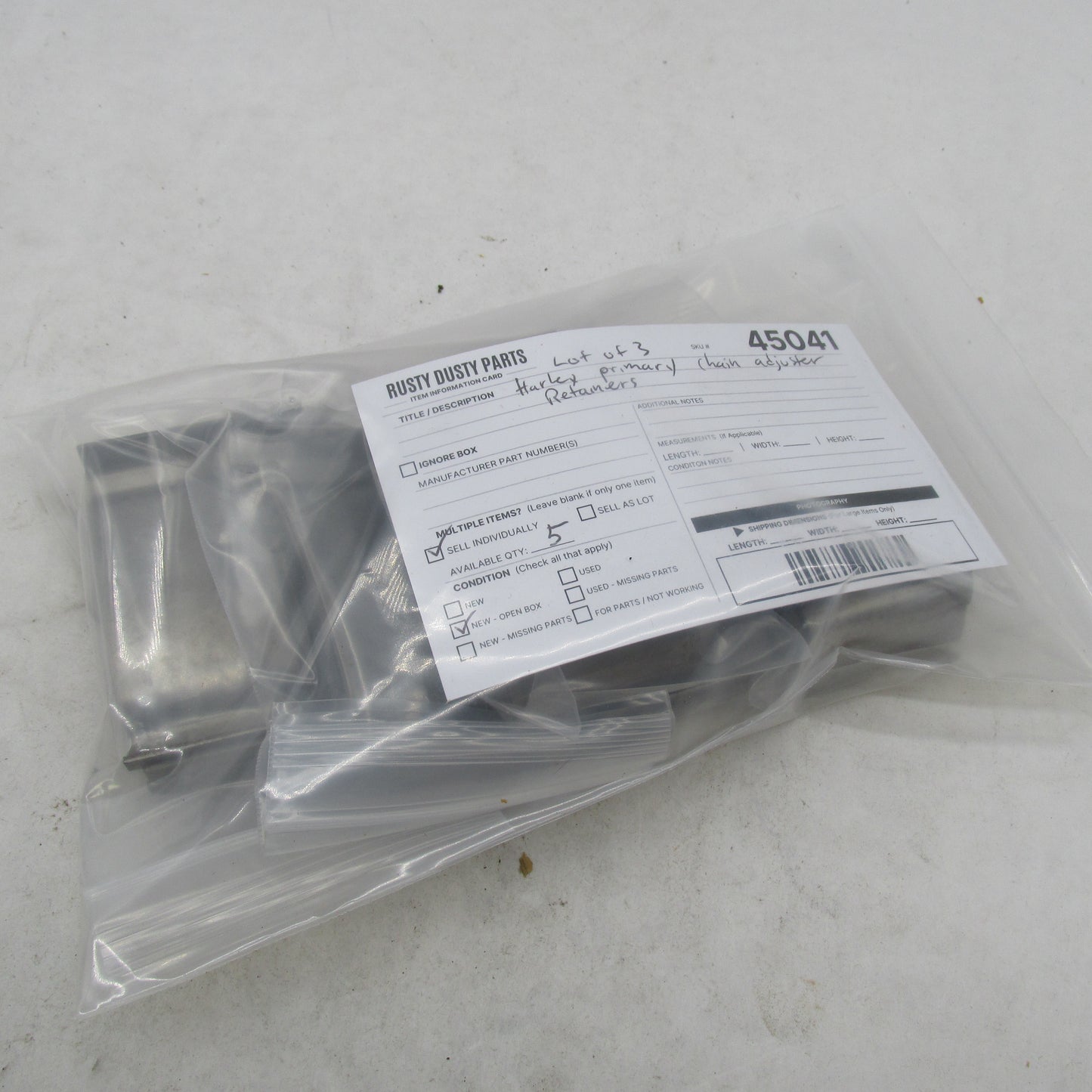 Lot of 3 Harley OEM NOS Ironhead Sportster Primary Adjuster Retainers