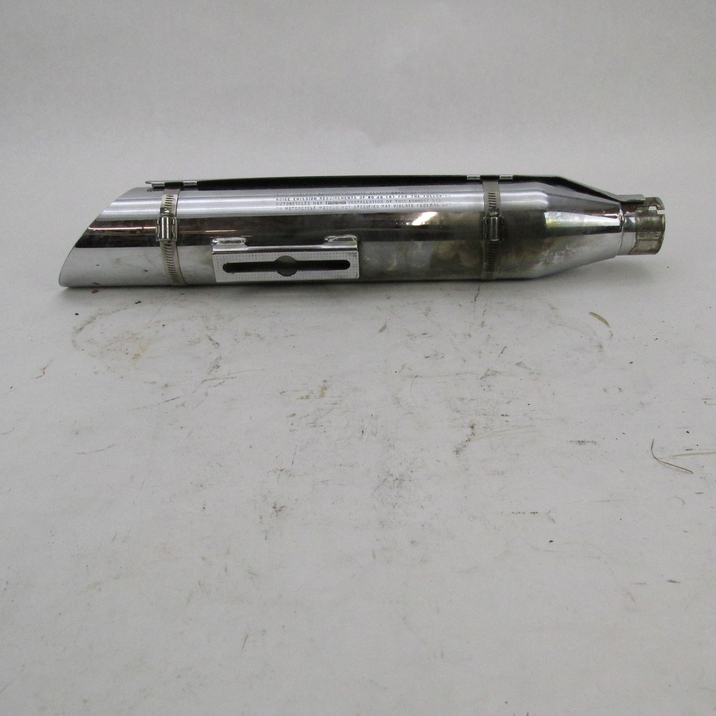 Harley-Davidson OEM Stock CVO Dyna Slash Cut Muffler Chrome 80402-01
