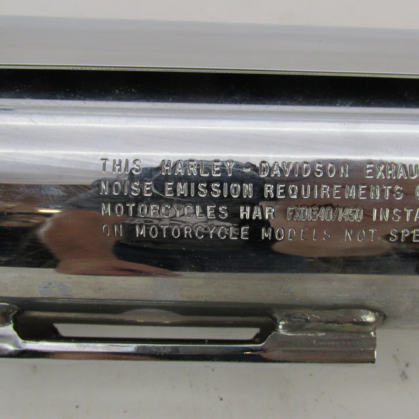 Harley-Davidson OEM Stock CVO Dyna Slash Cut Muffler Chrome 80402-01