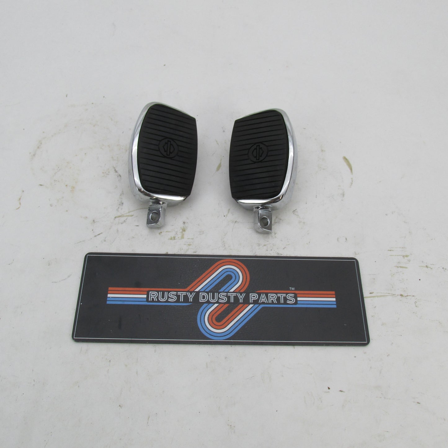 Pair of Harley-Davidson OEM Multi-Fit Mini Footboards Small Chrome 505