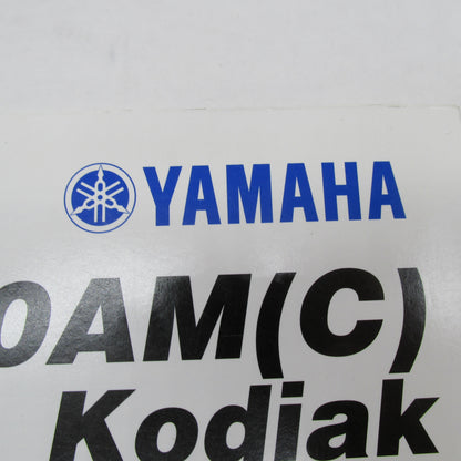 Yamaha YFM400AM(C) Supplementary Service Manual LIT-11616-13-39