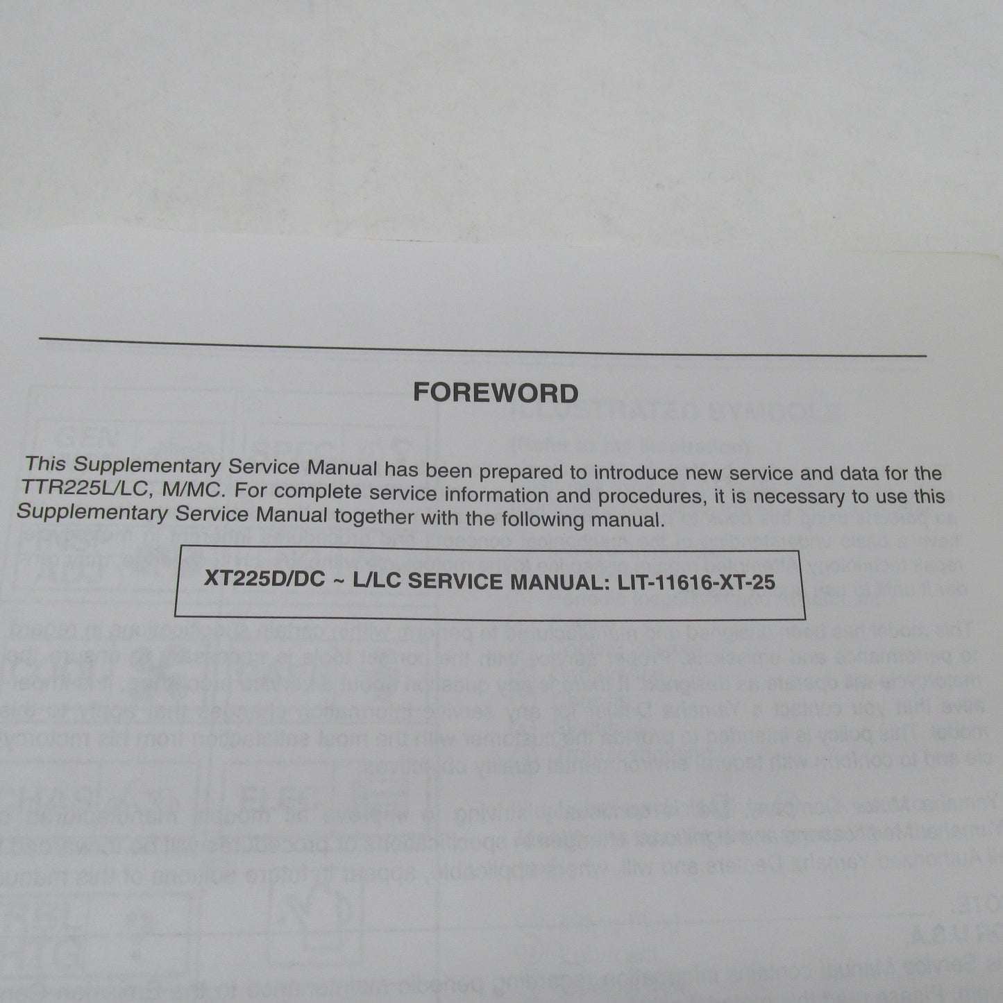 Yamaha TTR225L/LC M/MC Supplementary Service Manual LIT-11616-12-27