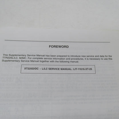 Yamaha TTR225L/LC M/MC Supplementary Service Manual LIT-11616-12-27