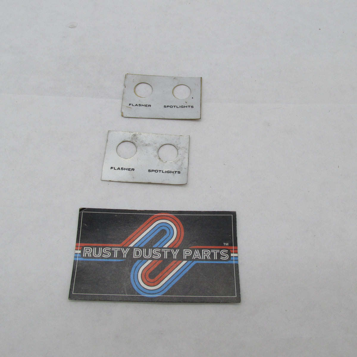 Pair of Harley Davidson OEM NOS Flasher Spot Lite Switch Plate Decals