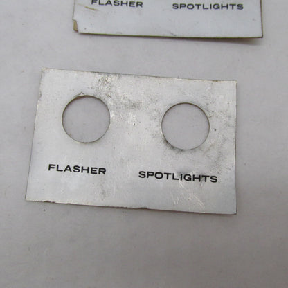 Pair of Harley Davidson OEM NOS Flasher Spot Lite Switch Plate Decals