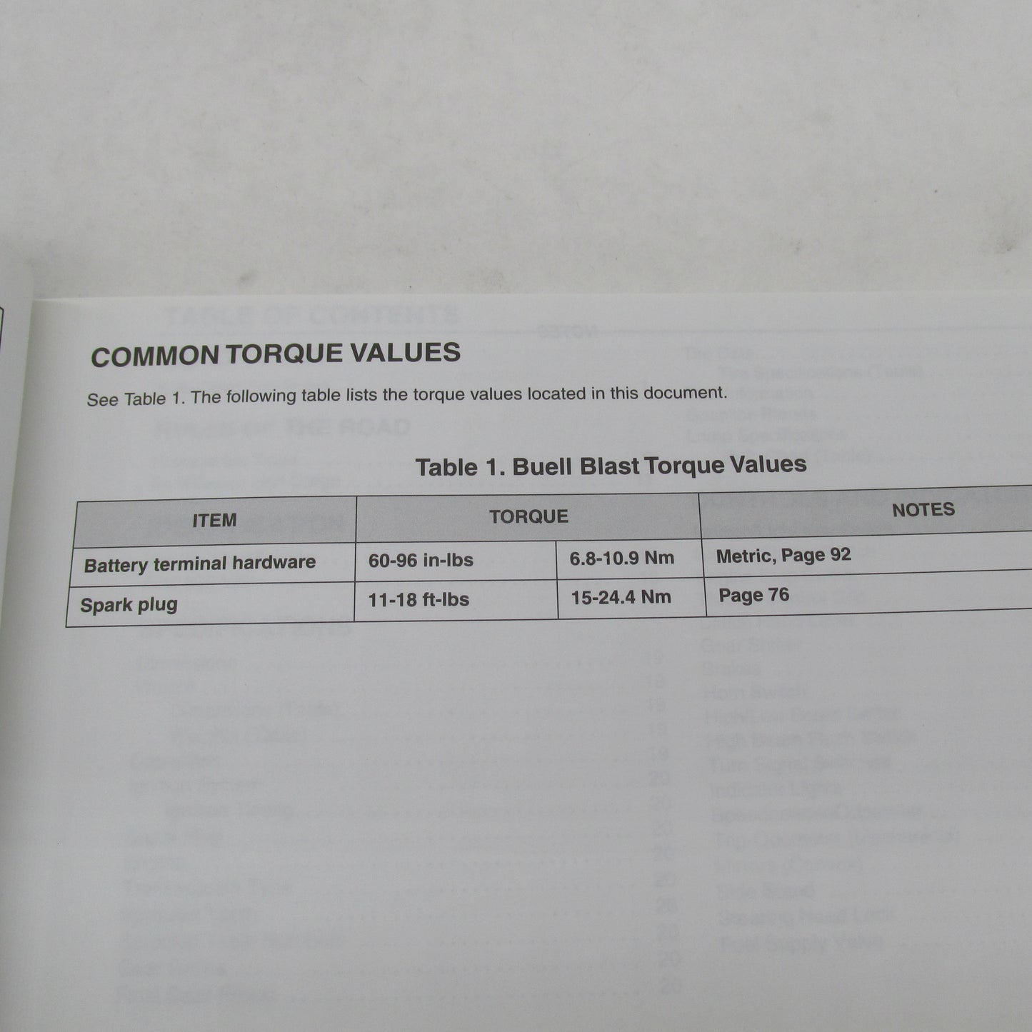 Buell Blast 2000 Owner's Manual Official Factory Manual 99476-00Y