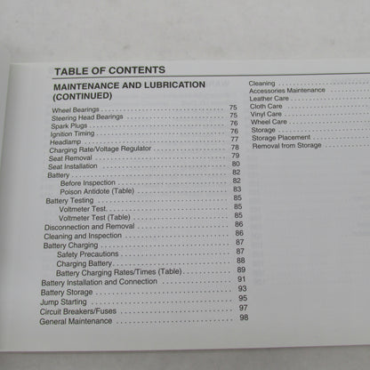 Buell Blast 2000 Owner's Manual Official Factory Manual 99476-00Y