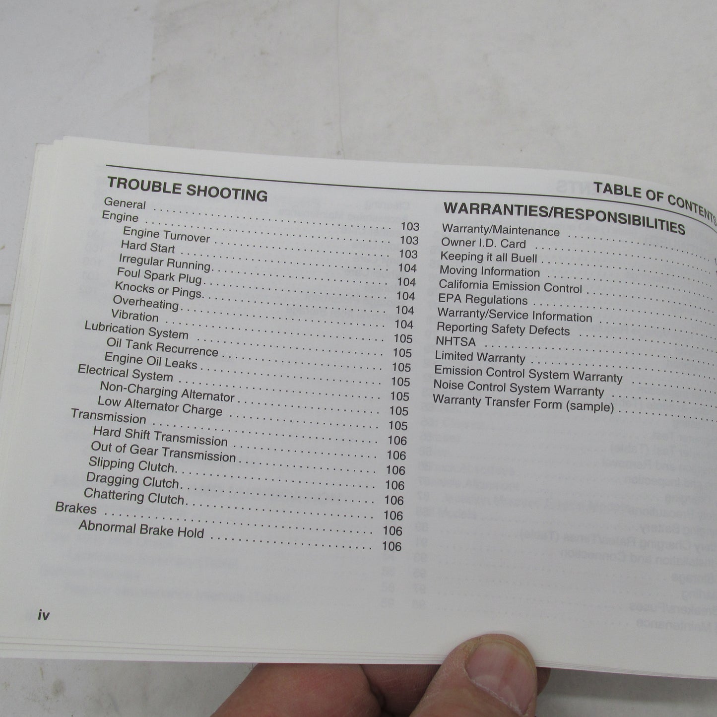 Buell Blast 2000 Owner's Manual Official Factory Manual 99476-00Y
