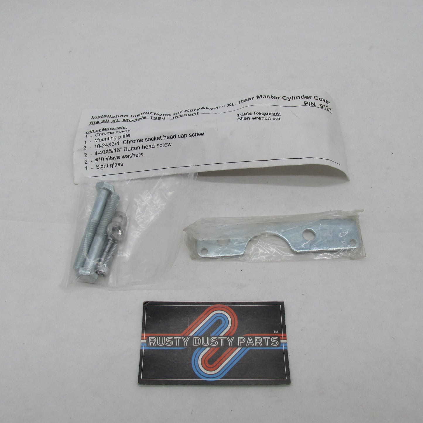 Kuryakyn OEM Installation Kit for XL 84+ Rear Master Cylinder Cover Sp