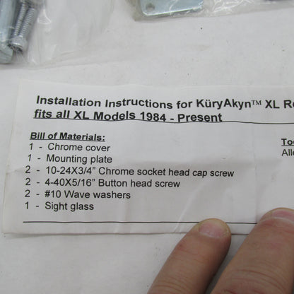 Kuryakyn OEM Installation Kit for XL 84+ Rear Master Cylinder Cover Sp