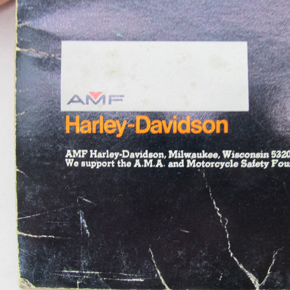 Vintage Harley Davidson 1981 AMF Police Motorcycles Brochure