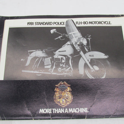 Vintage Harley Davidson 1981 AMF Police Motorcycles Brochure