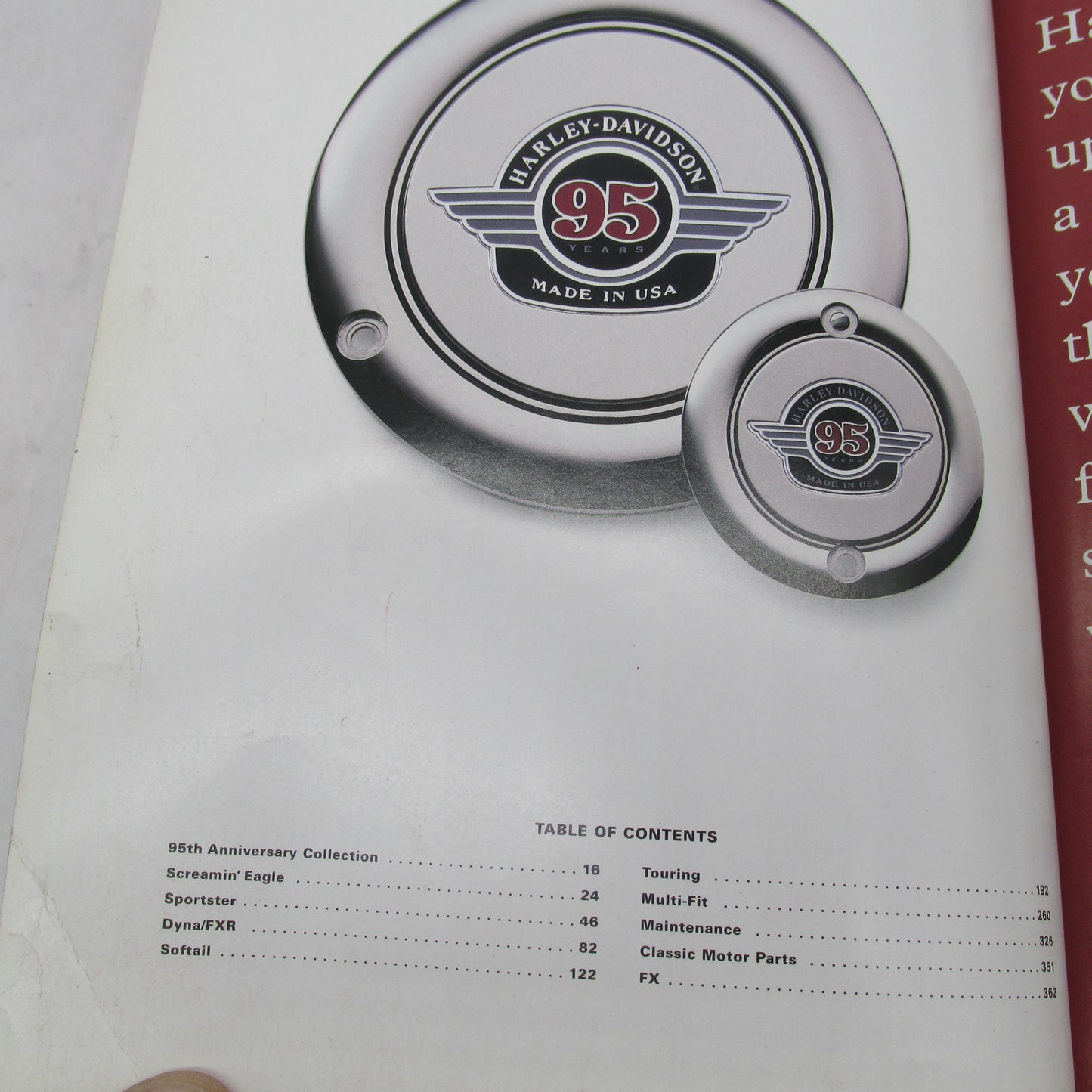 Harley Davidson 1998 Genuine Motor Accessories & Genuine Motor Parts C