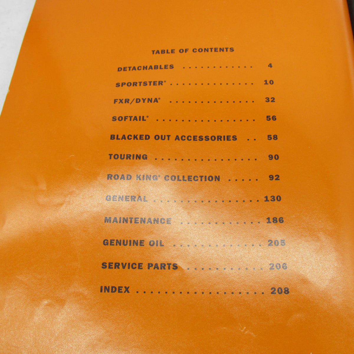Harley Davidson 1996 Genuine Motor Accessories & Parts Catalog 99557-9