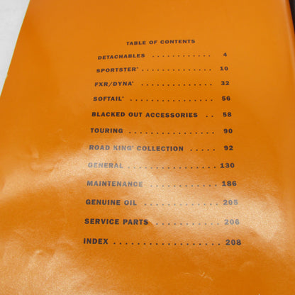 Harley Davidson 1996 Genuine Motor Accessories & Parts Catalog 99557-9