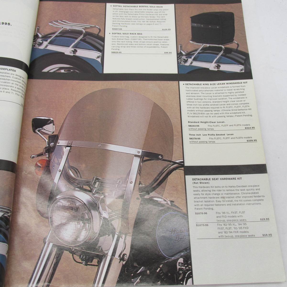 Harley Davidson 1996 Genuine Motor Accessories & Parts Catalog 99557-9