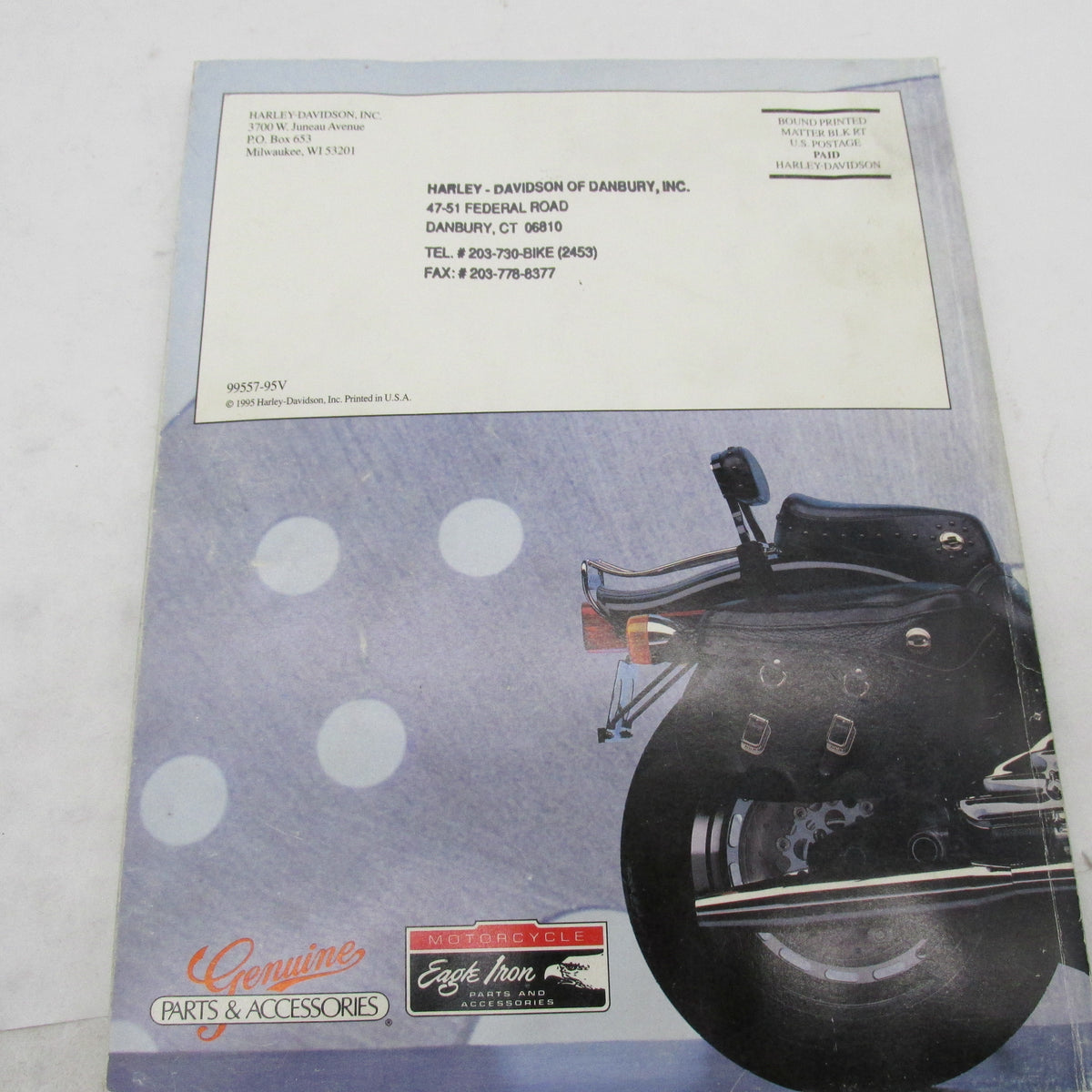 Harley Davidson 1995 Genuine Motor Accessories & Parts Catalog 99557-9