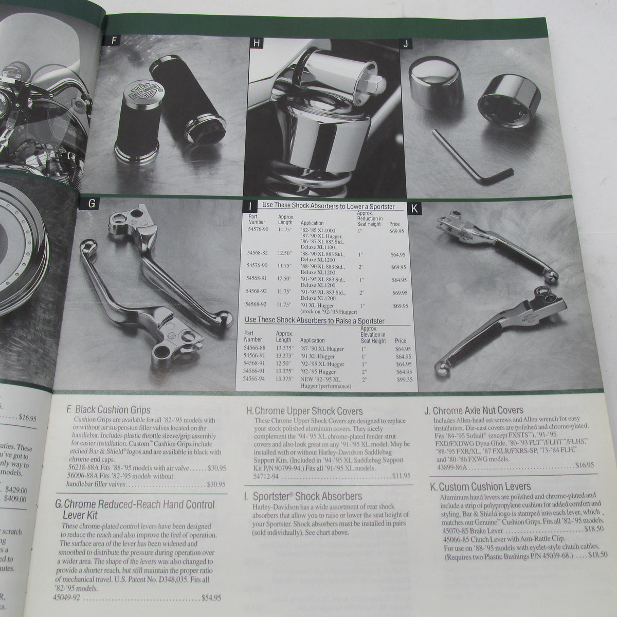 Harley Davidson 1995 Genuine Motor Accessories & Parts Catalog 99557-9