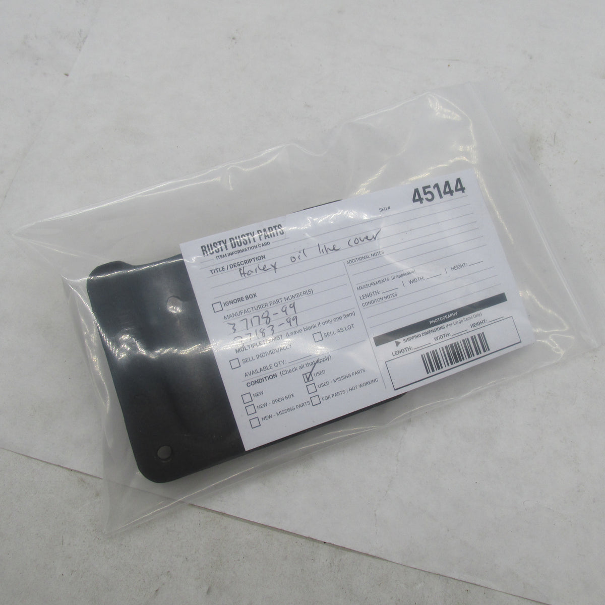Harley Davidson OEM Dyna Transmission Oil Line Cover 37178-99 37183-99