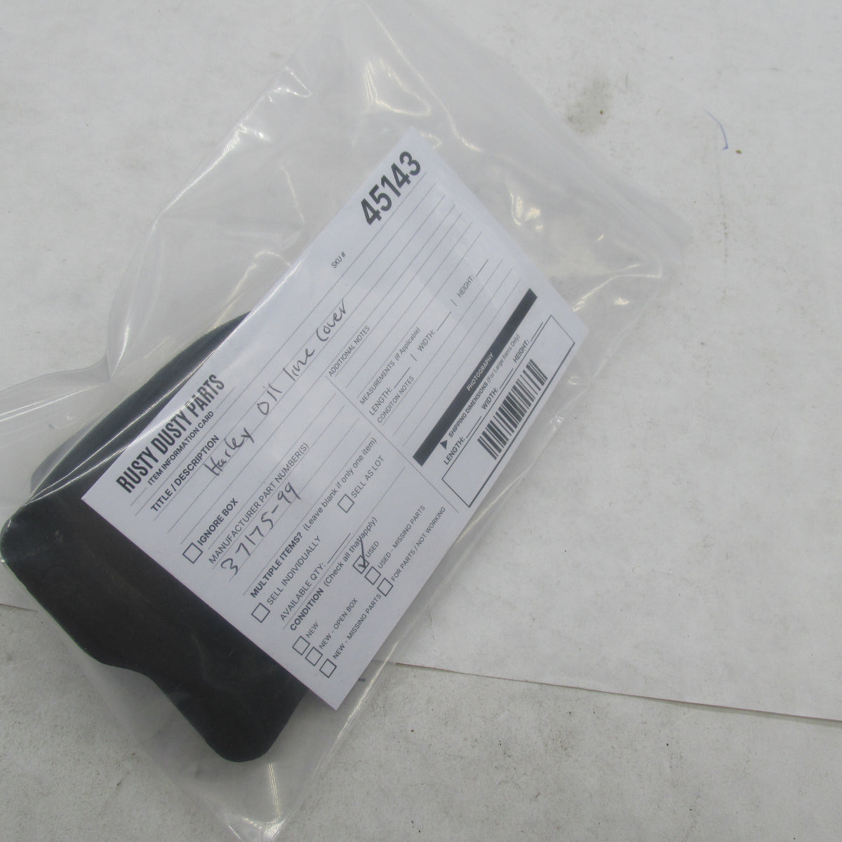 Harley Davidson OEM Touring Electra Glide Black Oil Line Cover 37175-9