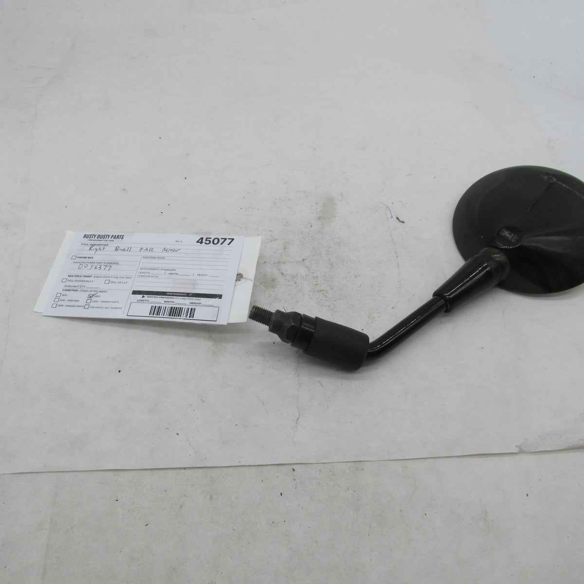 Buell OEM Right Hand Ulysses XB12X Black Round FAR Italy Mirrors E3 00