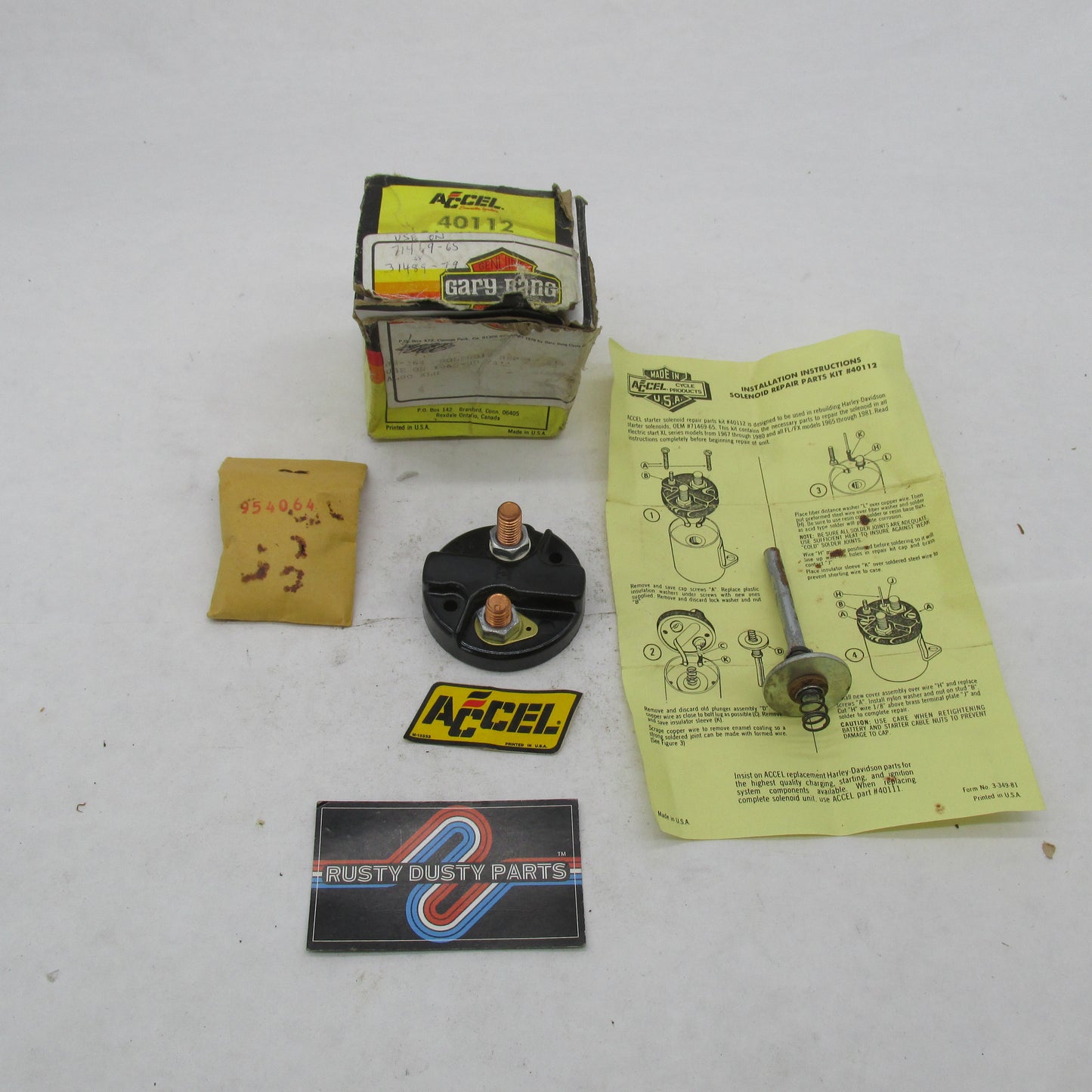 Accel OEM NOS Starter Solenoid Repair Kit Sprtstr 65-81 XL FX FL 71469