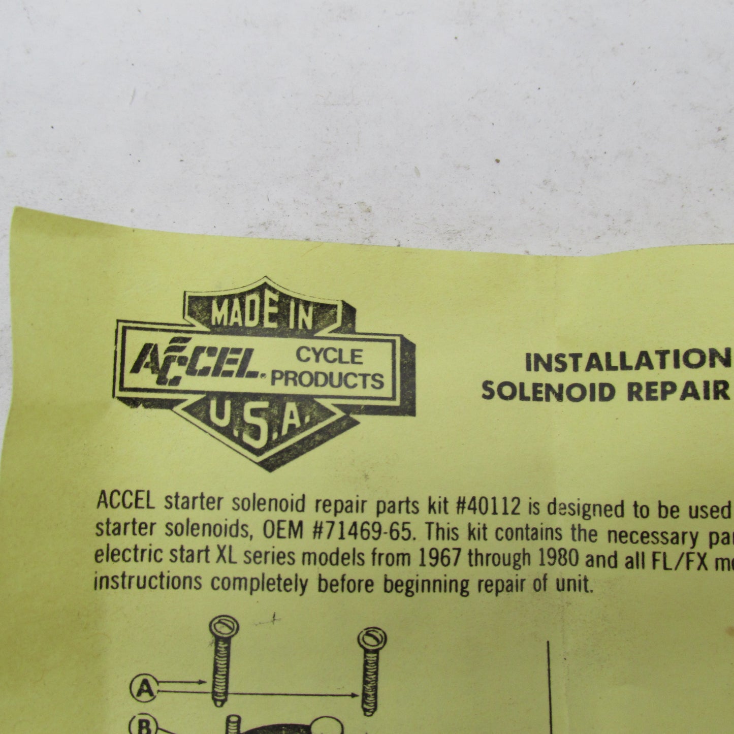 Accel OEM NOS Starter Solenoid Repair Kit Sprtstr 65-81 XL FX FL 71469