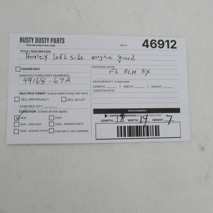 Harley Davidson OEM Chrome Left Side Engine Guard Crash Bar FL FLH FX