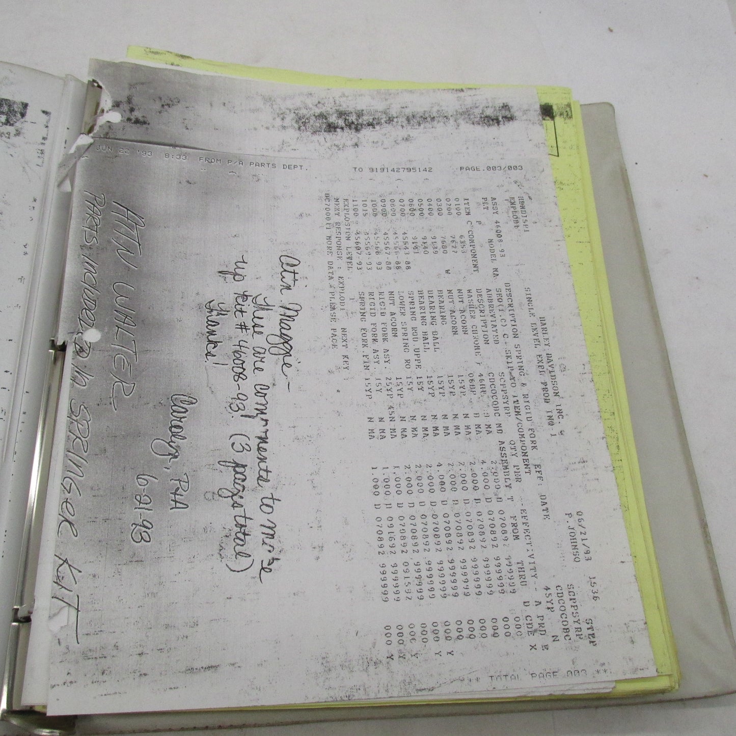 James Gasket Parts Catalog 3 Ring Binder w Harley Accessory Bulletins