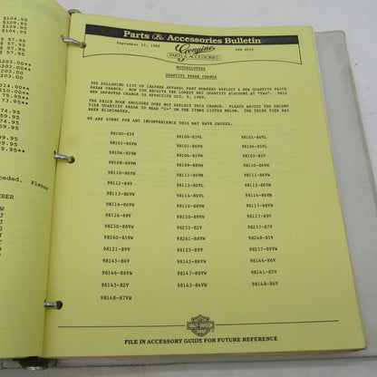 James Gasket Parts Catalog 3 Ring Binder w Harley Accessory Bulletins