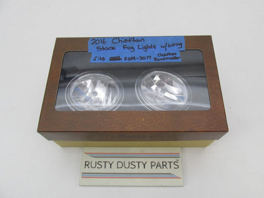 Pair of Indian Genuine Chieftain 2014-2017 Roadmaster Aux Fog Lights w