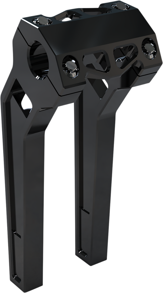 LA Choppers Risers 10" - 1-1/4" Clamping Black Anodized LA-7481-10B