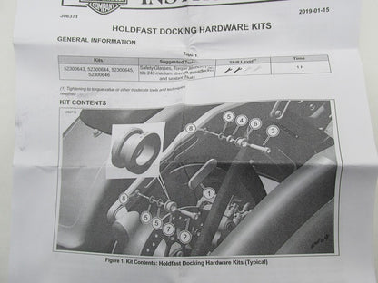 Harley Davidson Genuine NOS FLFB FLFBS FXBR Docking Kit Black 52300644
