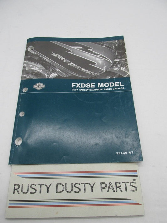 Harley-Davidson Official Factory 2007 FXDSE Models Parts Catalog Book