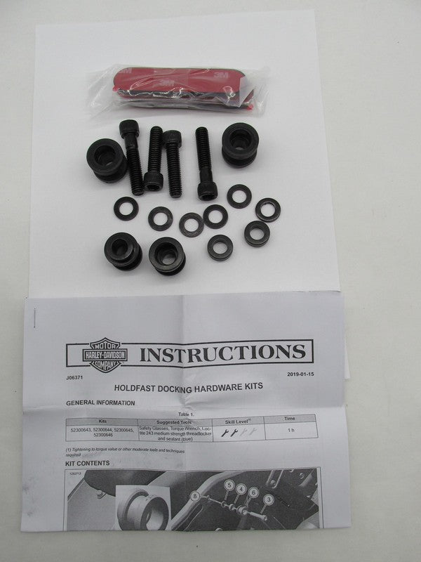 Harley Davidson Genuine NOS FLFB FLFBS FXBR Docking Kit Black 52300644