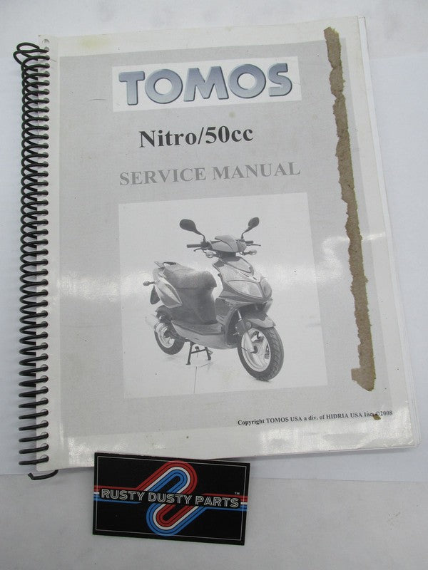 Tomos Nitro 50CC Scooter Moped Service Manual Book