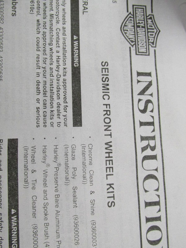 Harley Davidson Genuine NOS 18X4.5 5 Spoke Grey Seismic Front Wheel 43