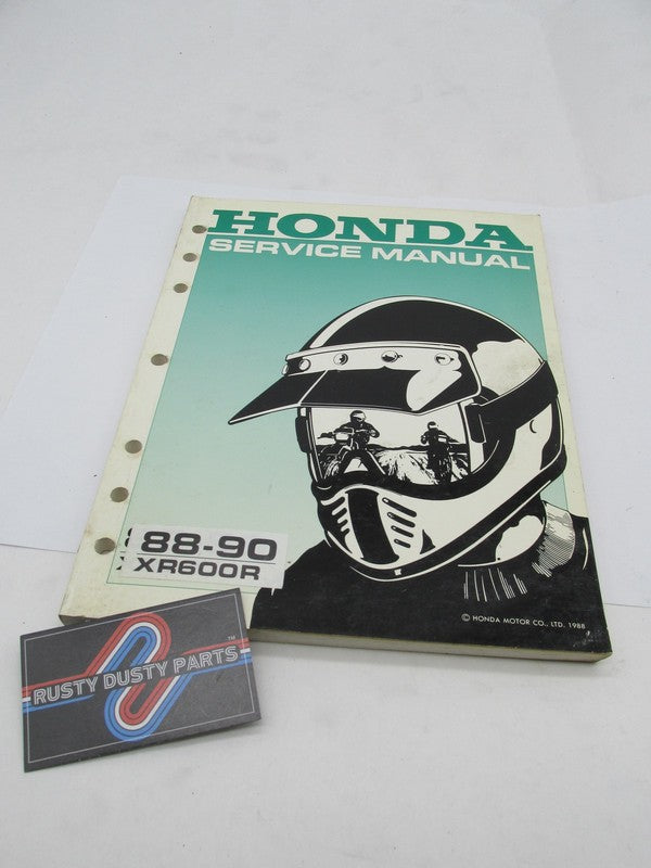Honda Official Factory 1988 - 1990 XR600R Service Shop Manual Book