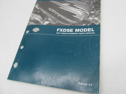 Harley-Davidson Official Factory 2007 FXDSE Models Parts Catalog Book
