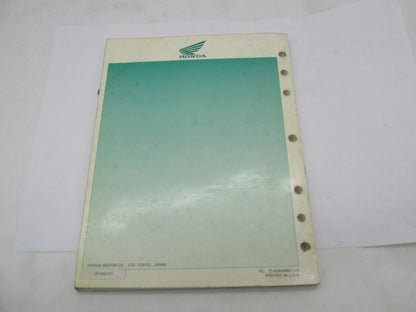 Honda Official Factory 1988 - 1990 XR600R Service Shop Manual Book
